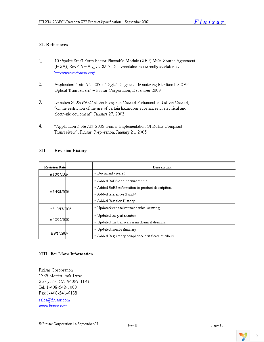 FTLX1412D3BCL Page 11