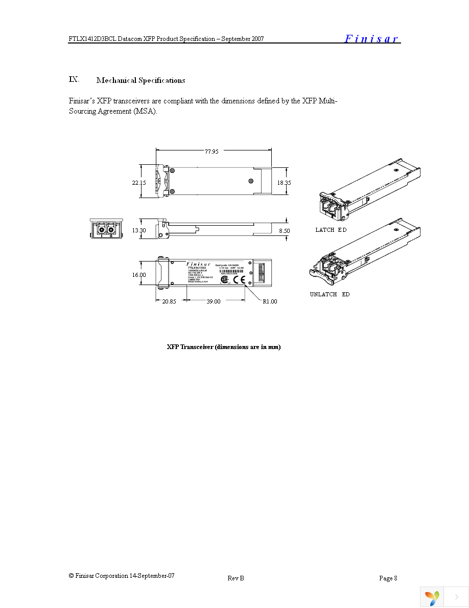 FTLX1412D3BCL Page 8