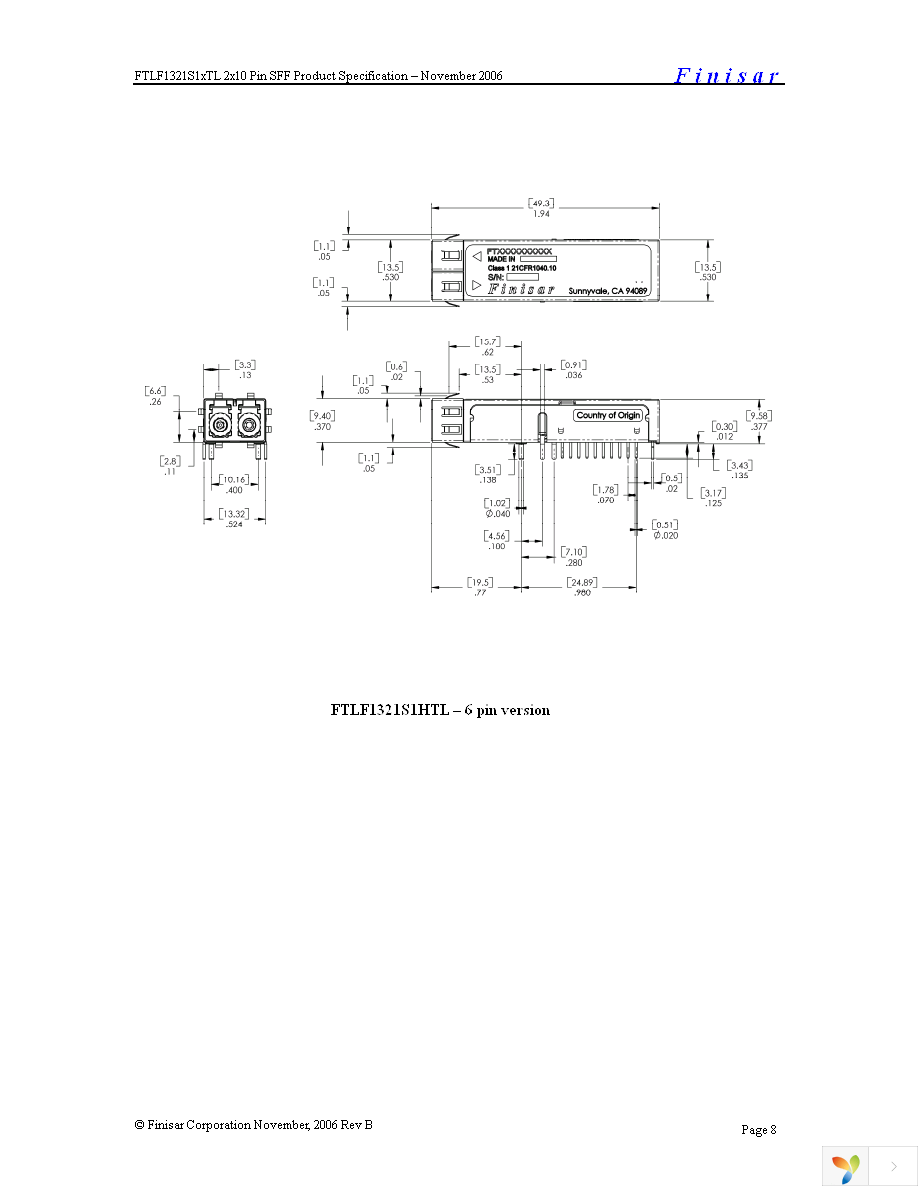 FTLF1321S1GTL Page 8