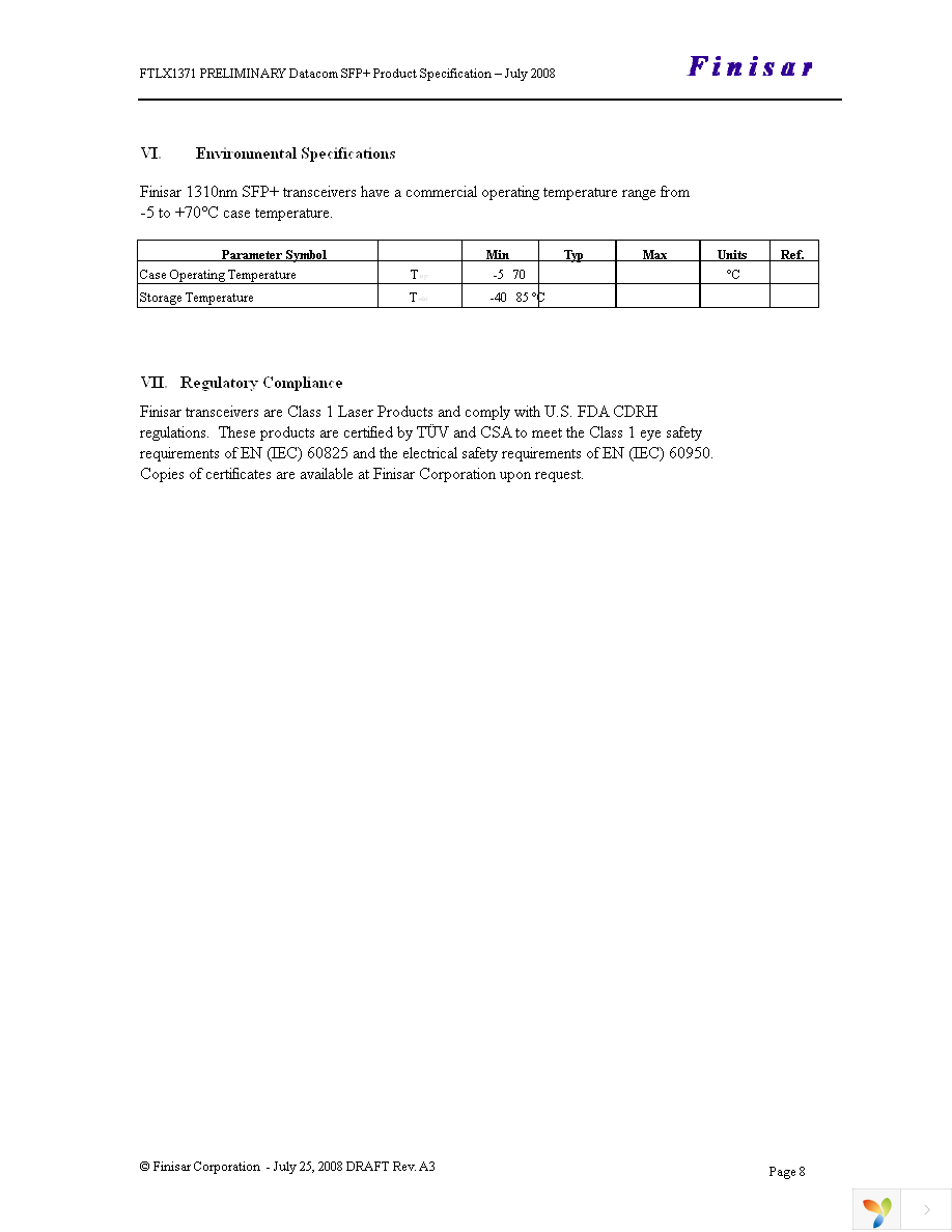 FTLX1371D3BCL Page 8