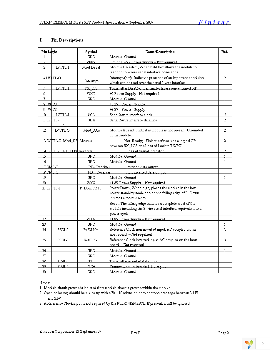 FTLX1412M3BCL Page 2