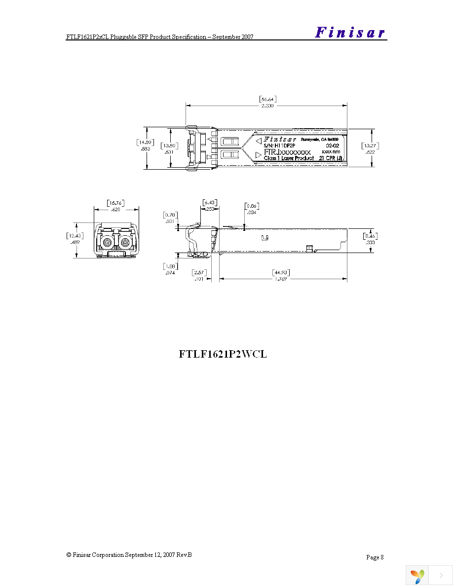 FTLF1621P1BCL Page 8