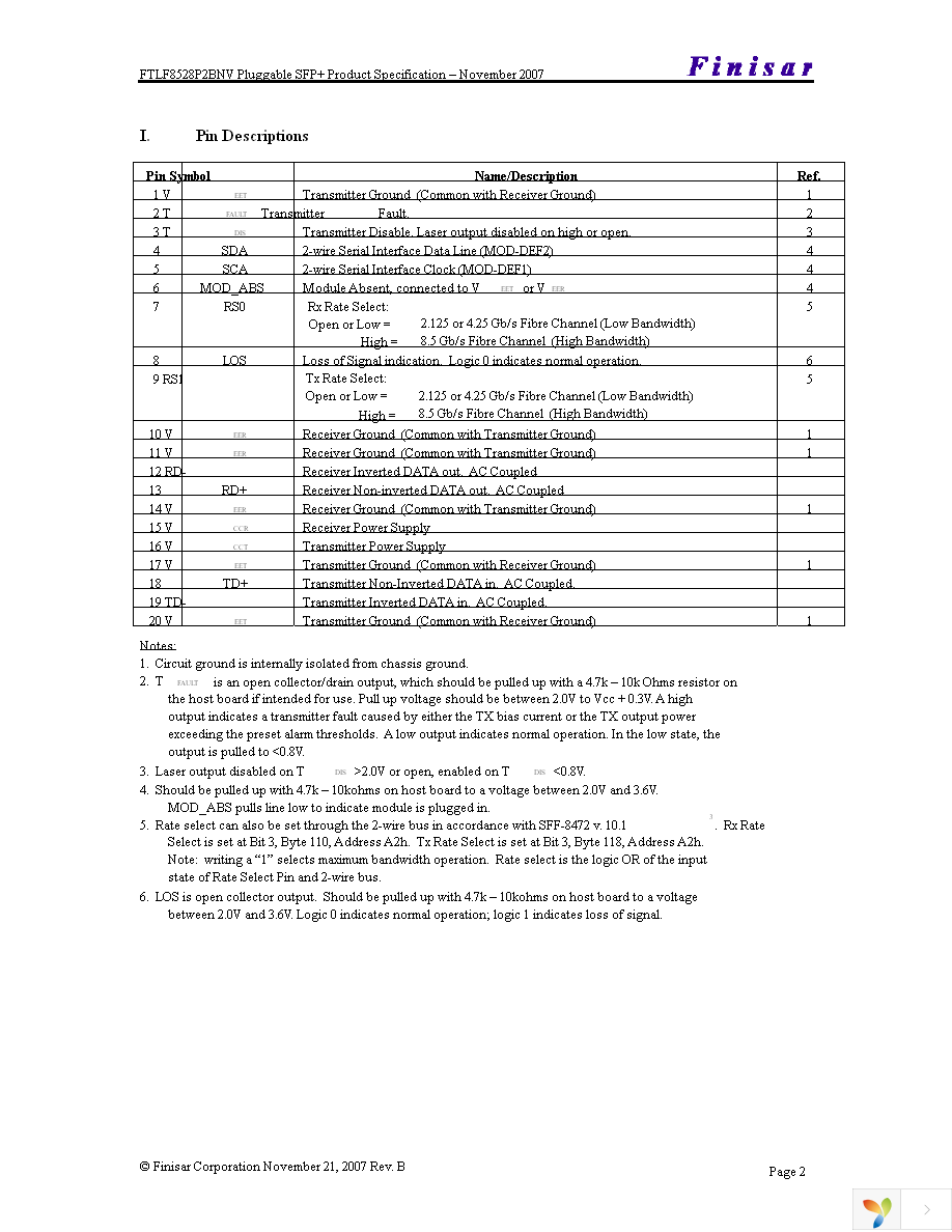 FTLF8528P2BNV Page 2