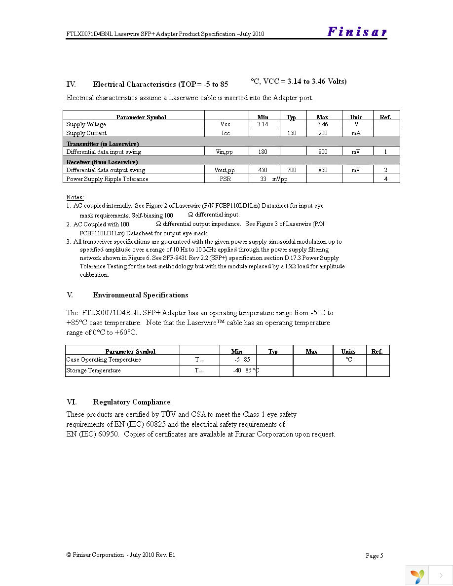 FTLX0071D4BNL Page 5