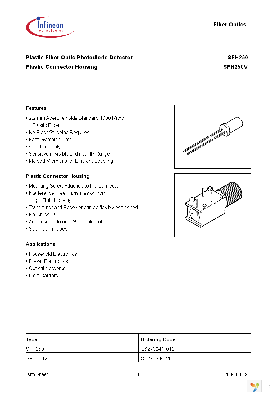 SFH250V Page 1