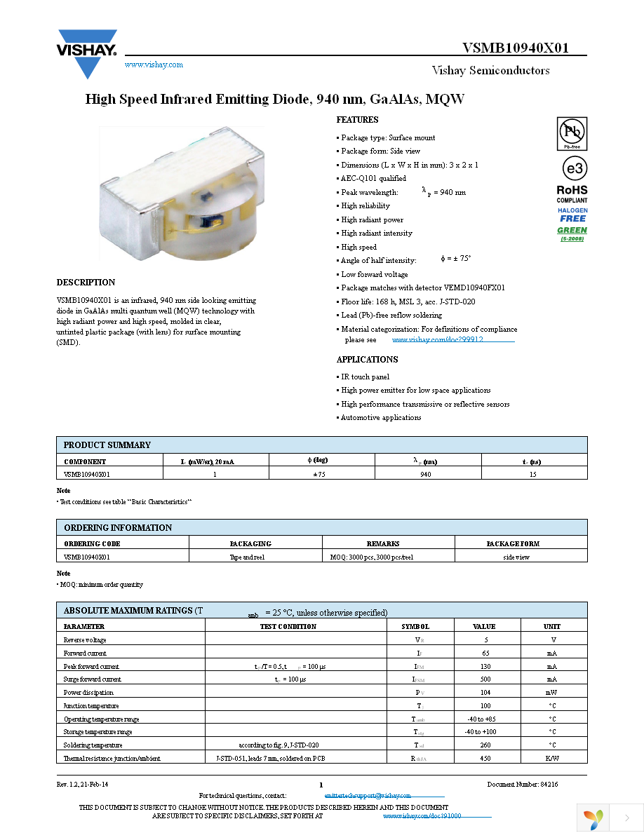 VSMB10940X01 Page 1