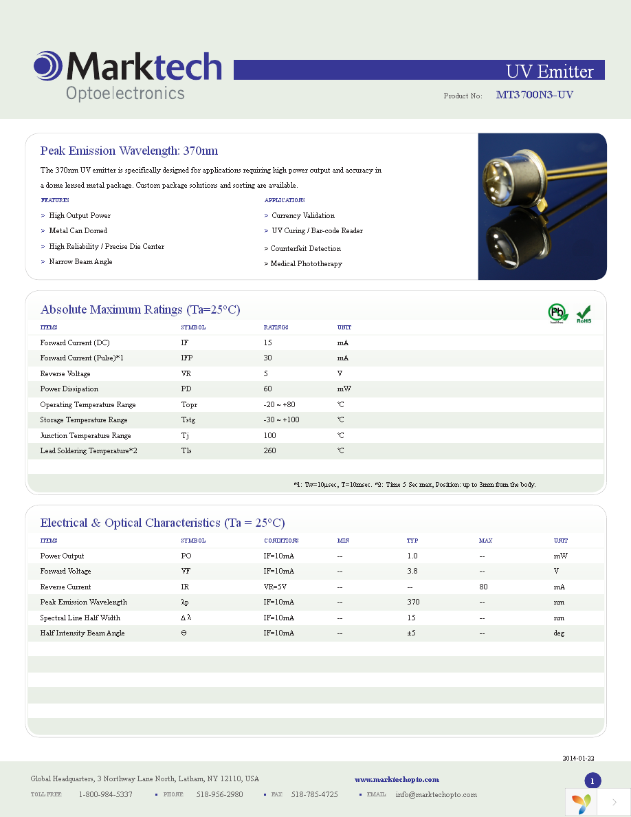 MT3700N3-UV Page 1