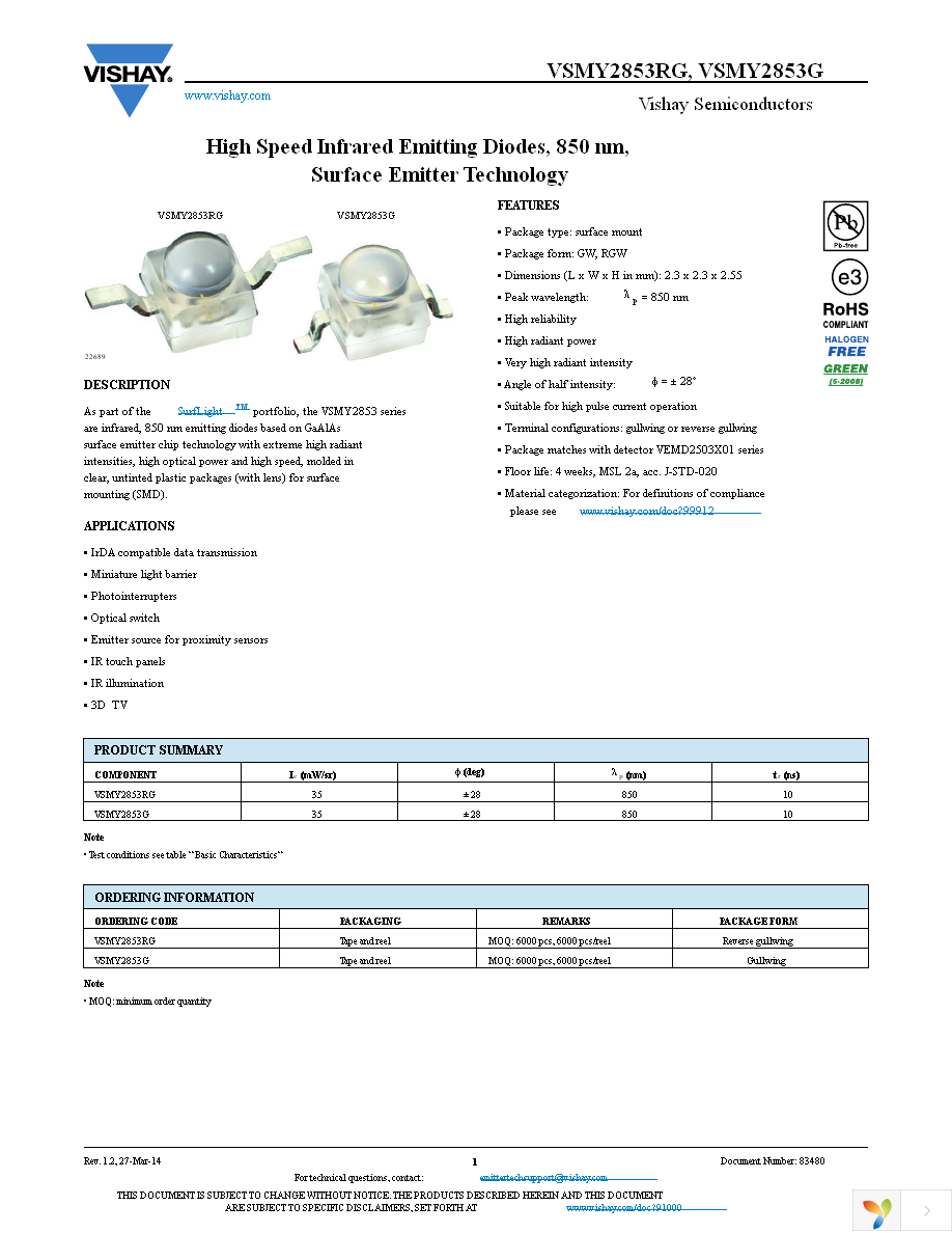 VSMY2853RG Page 1