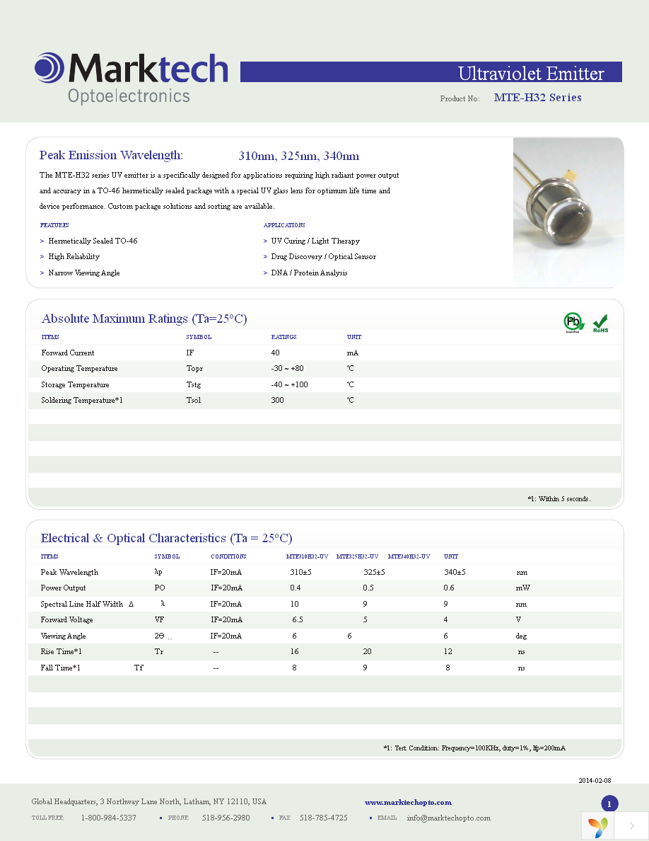 MTE325H32-UV Page 1