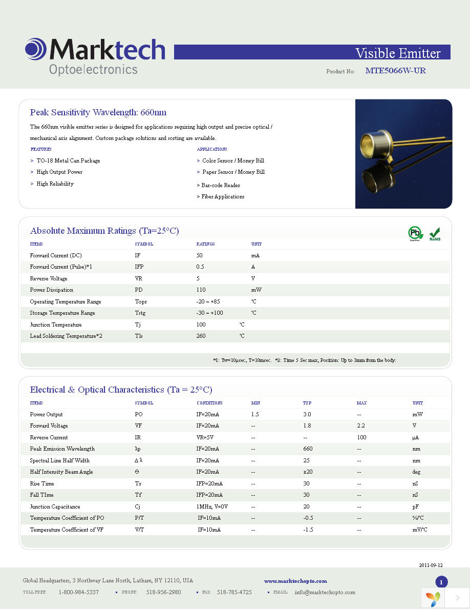 MTE5066W-UR Page 1