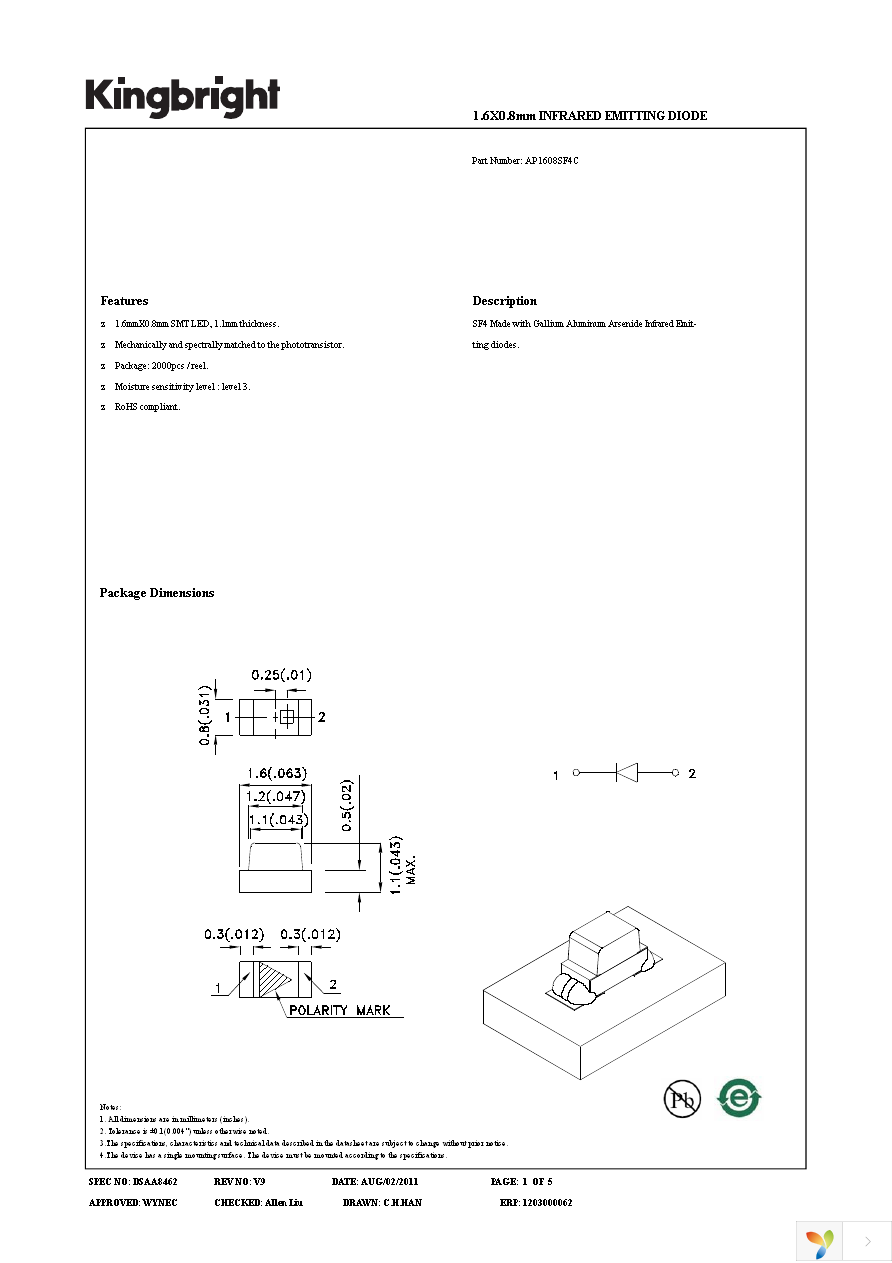 AP1608SF4C Page 1