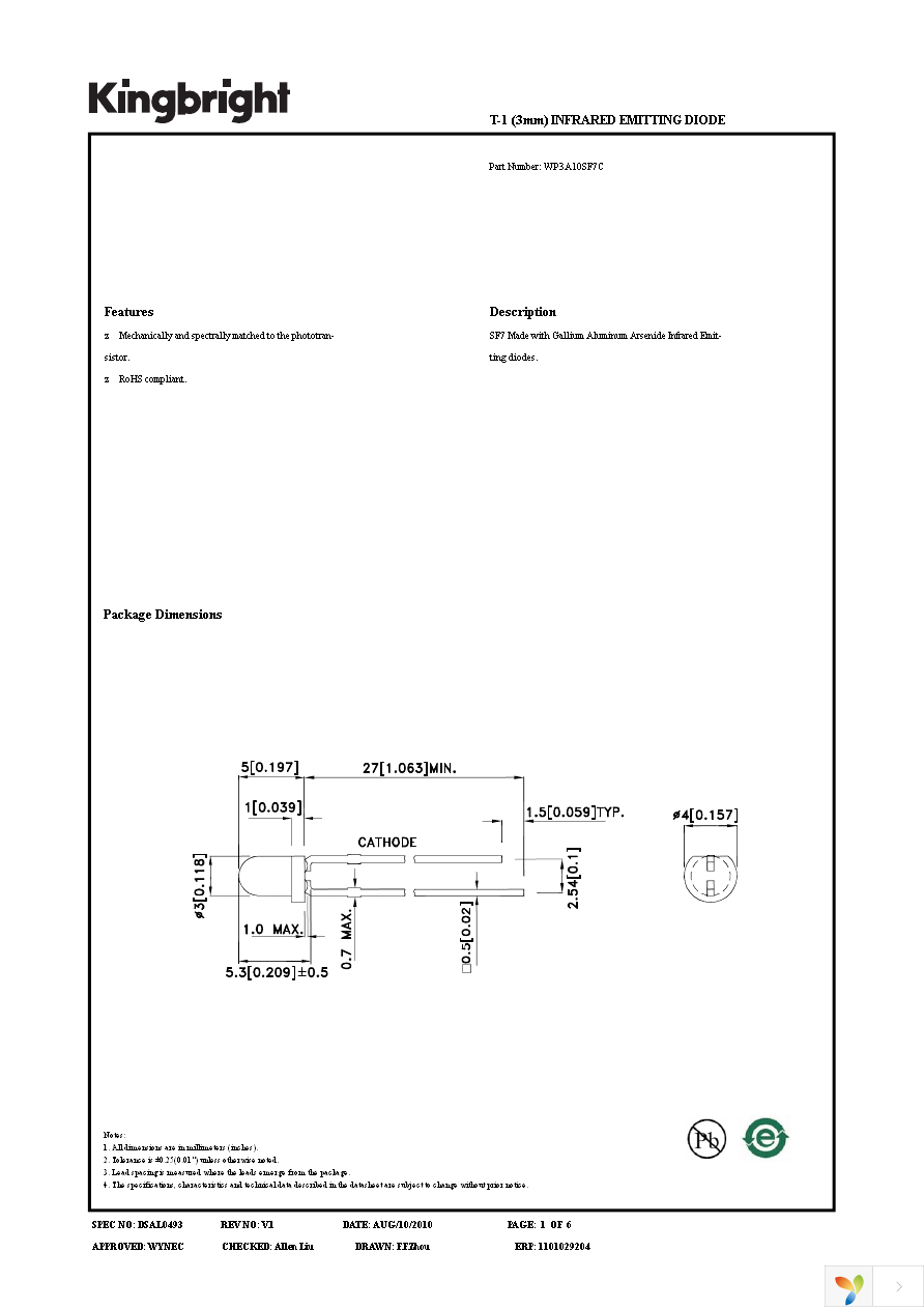 WP3A10SF7C Page 1