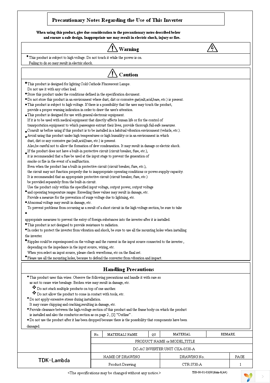 CXA-0538-A Page 2