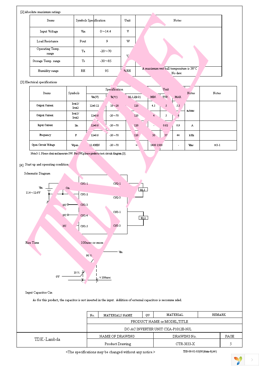 CXA-P1012B-NJL Page 6