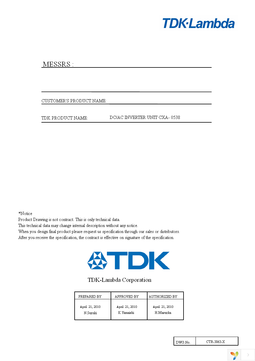 CXA-0538 Page 1