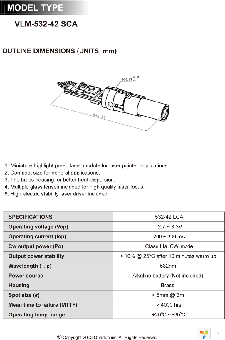 VLM-532-42-SCA Page 1