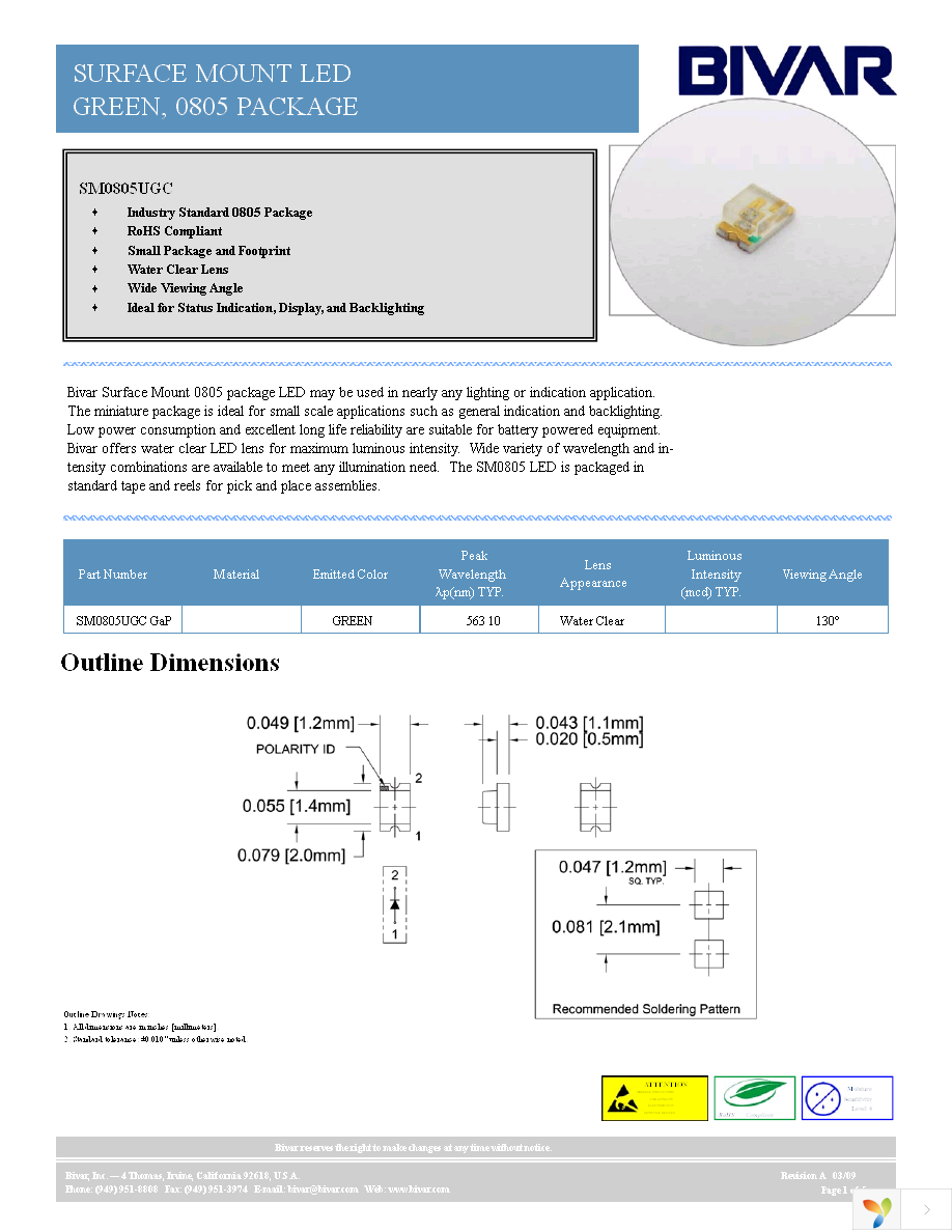 SM0805UGC Page 1