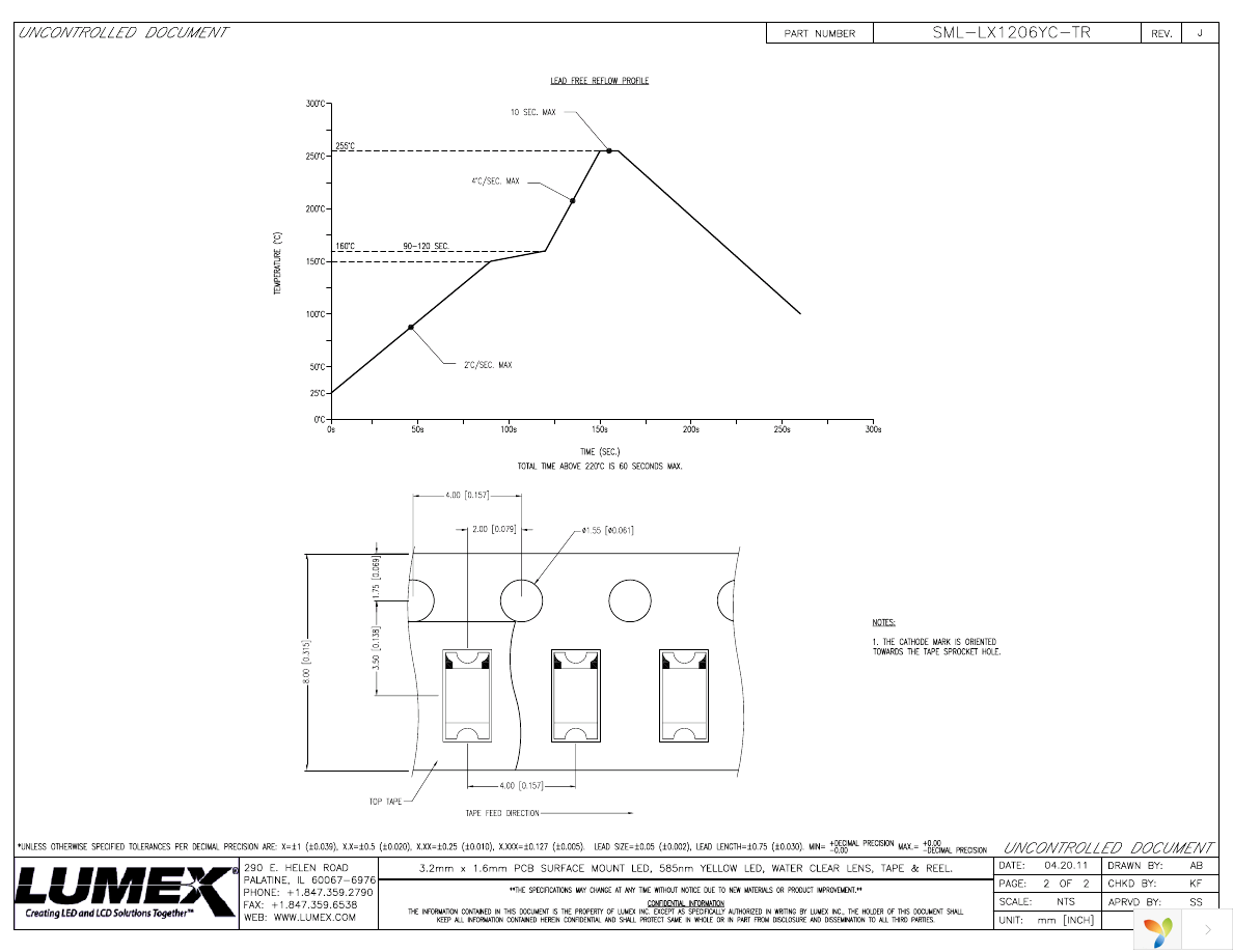 SML-LX1206YC-TR Page 2