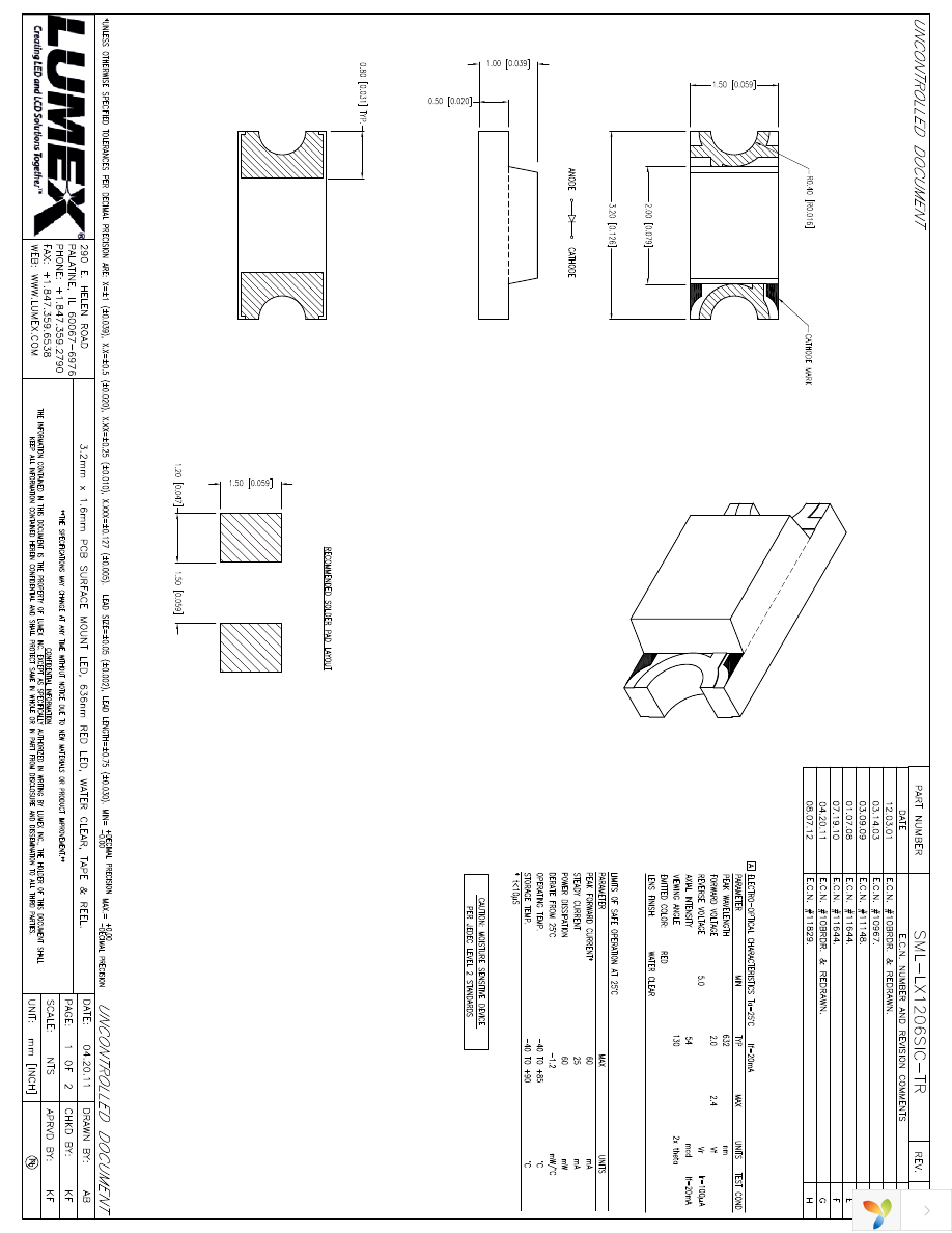 SML-LX1206SIC-TR Page 1
