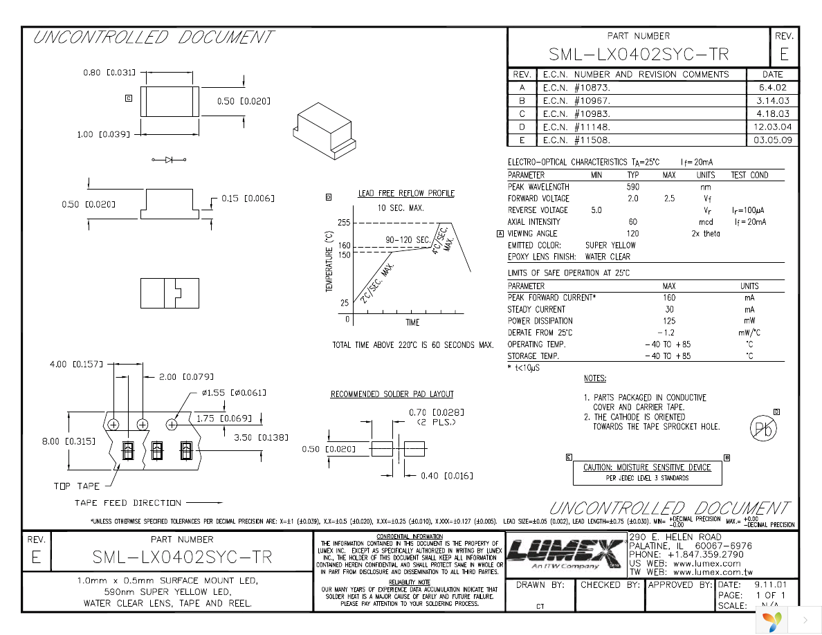 SML-LX0402SYC-TR Page 1