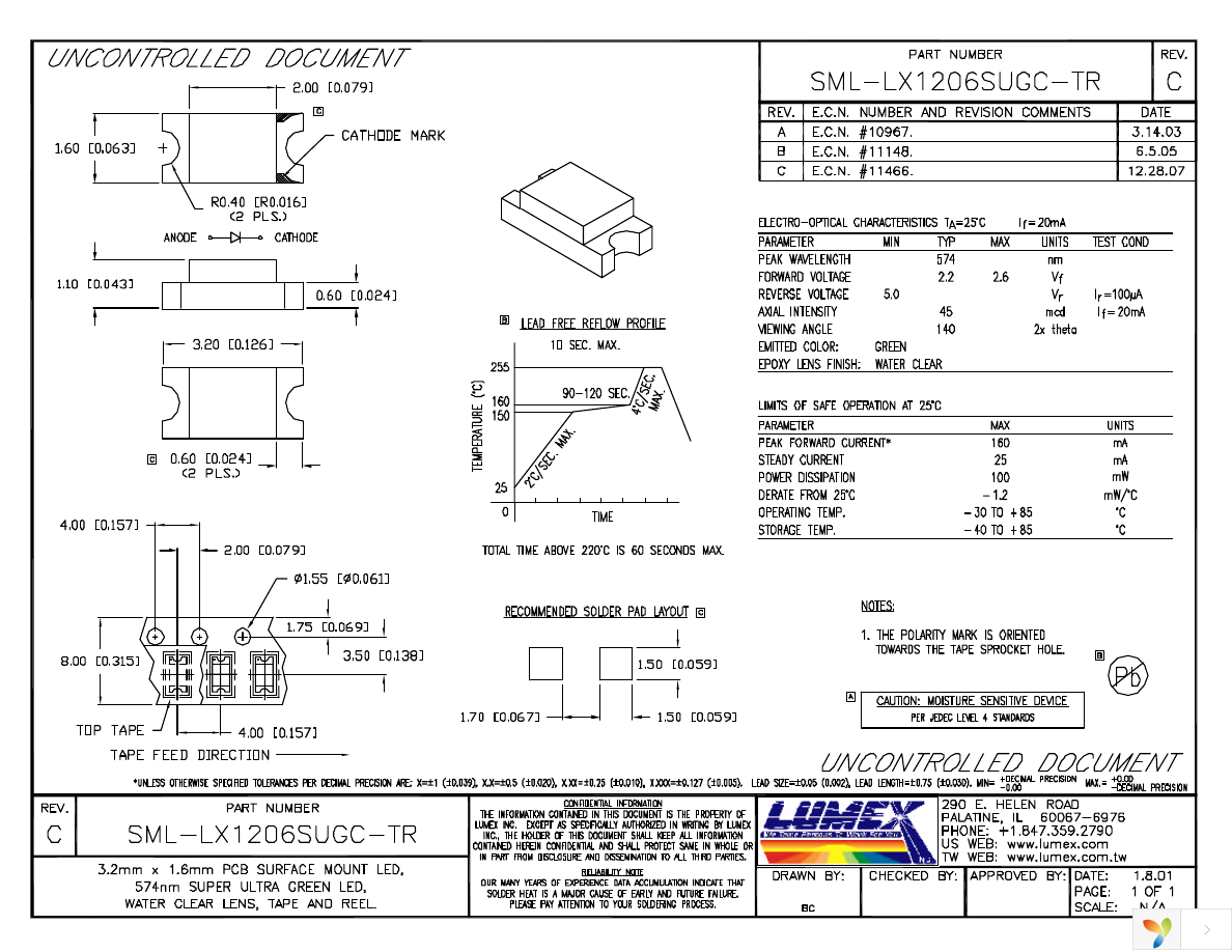 SML-LX1206SUGC-TR Page 1