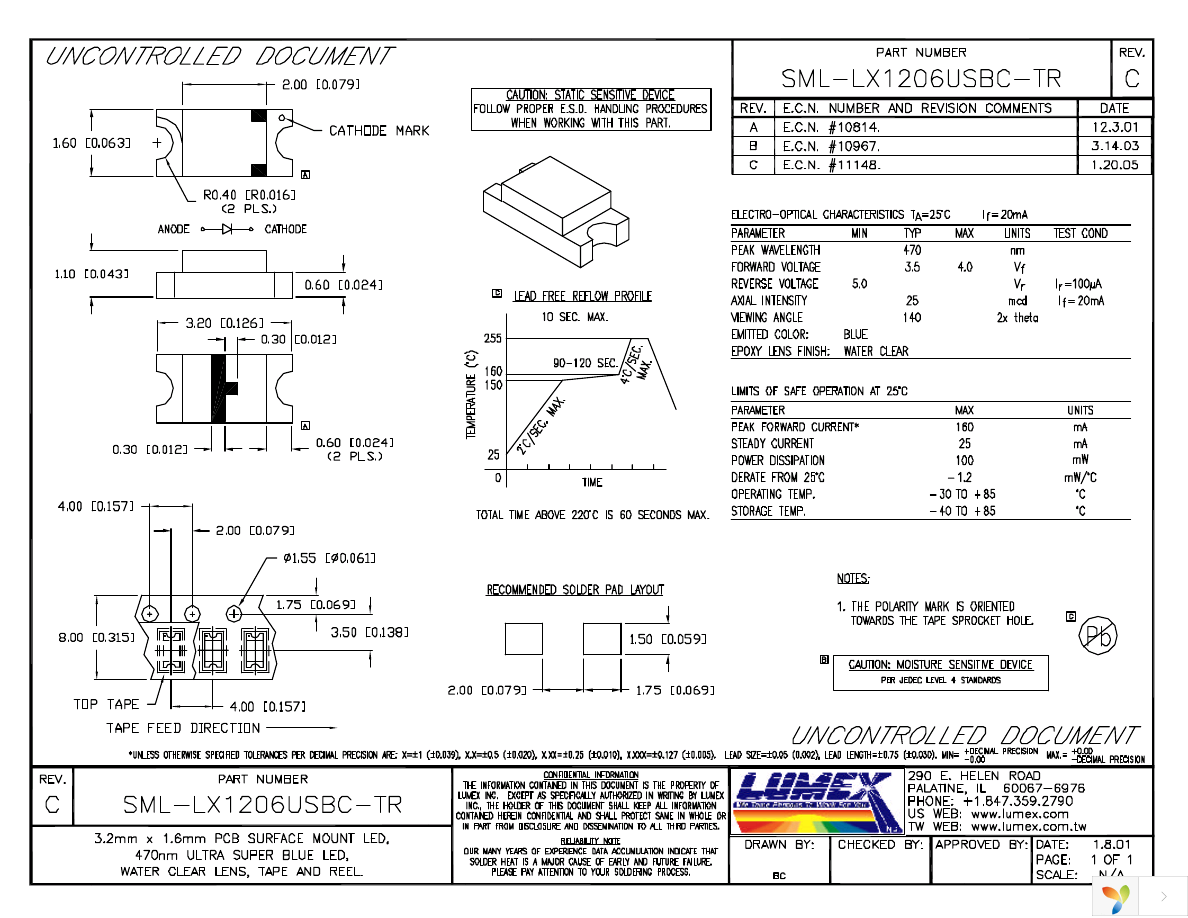 SML-LX1206USBC-TR Page 1