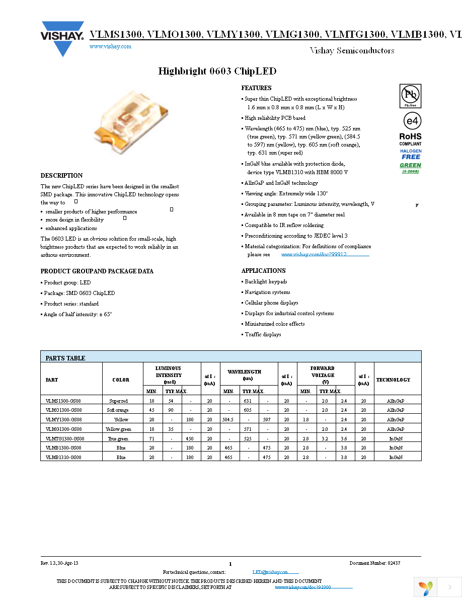 VLMS1300-GS08 Page 1