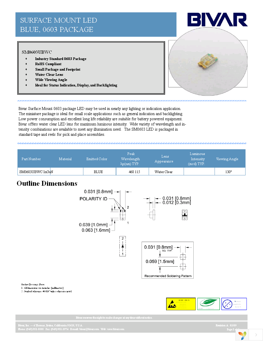 SM0603UBWC Page 1