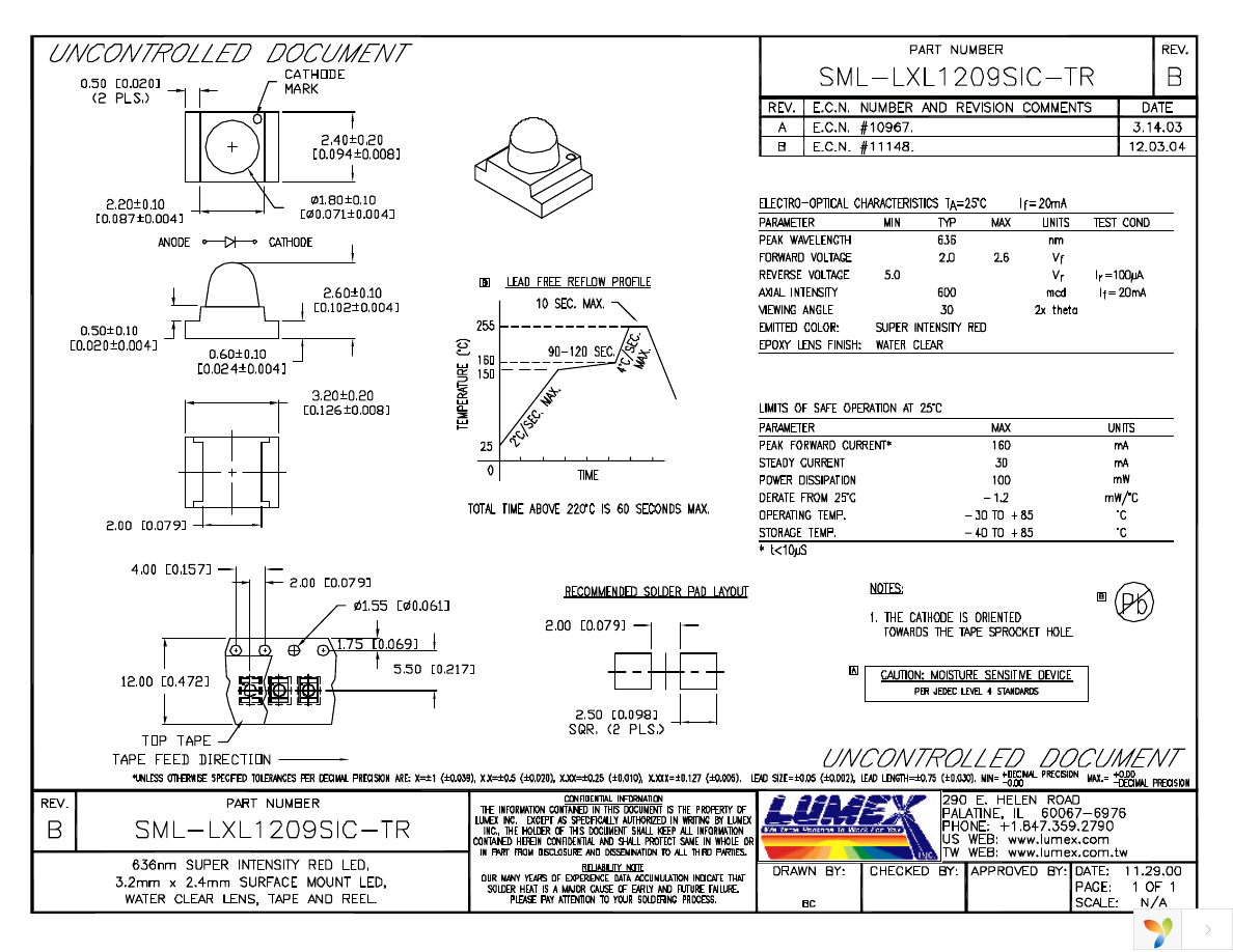 SML-LXL1209SIC-TR Page 1