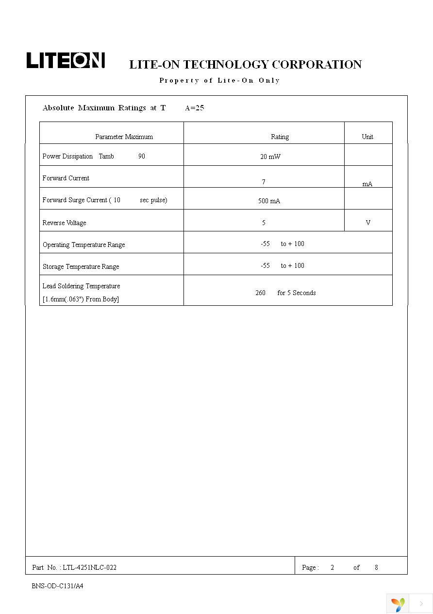 LTL-4251NLC Page 2