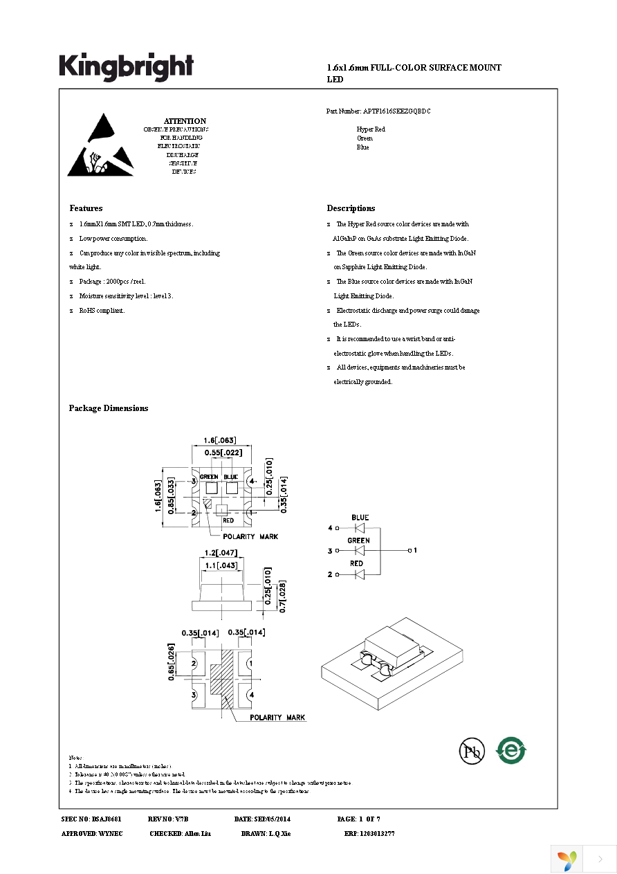 APTF1616SEEZGQBDC Page 1