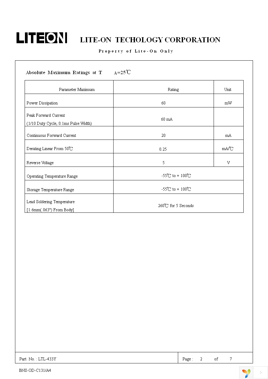 LTL-433Y Page 2