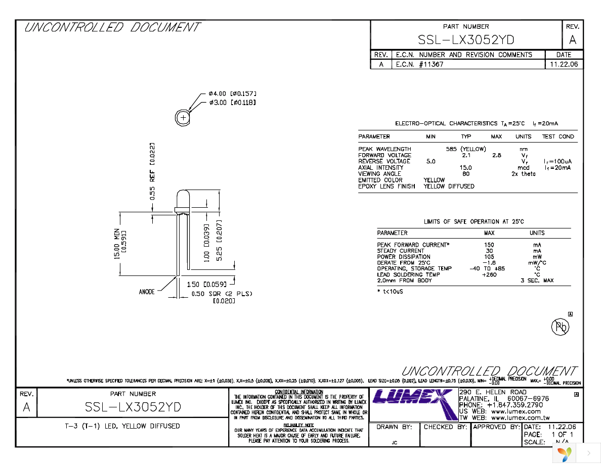 SSL-LX3052YD Page 1