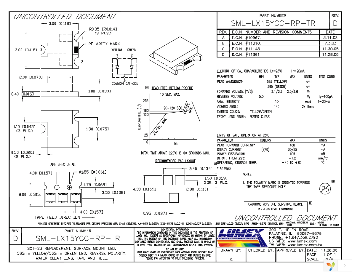 SML-LX15YGC-RP-TR Page 1