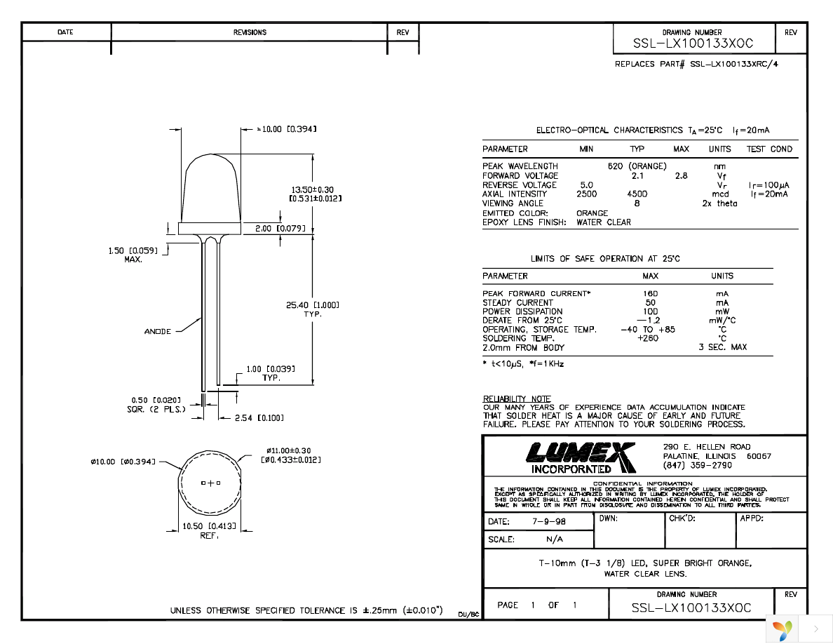 SSL-LX100133X0C Page 1