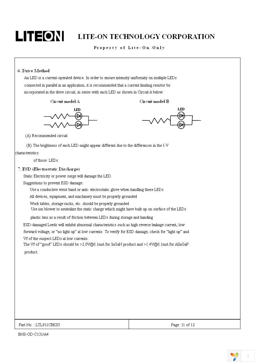 LTL911CBKS5 Page 11