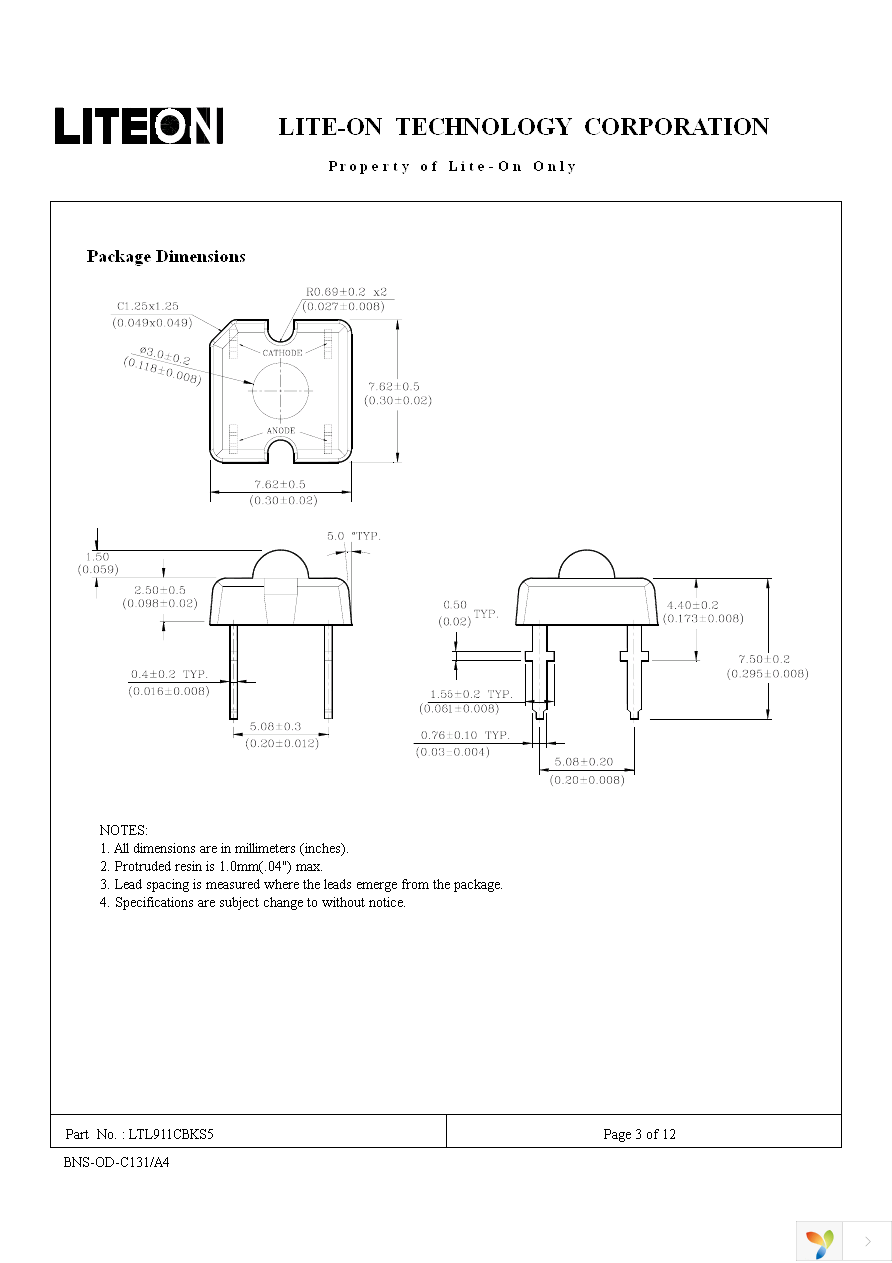 LTL911CBKS5 Page 3