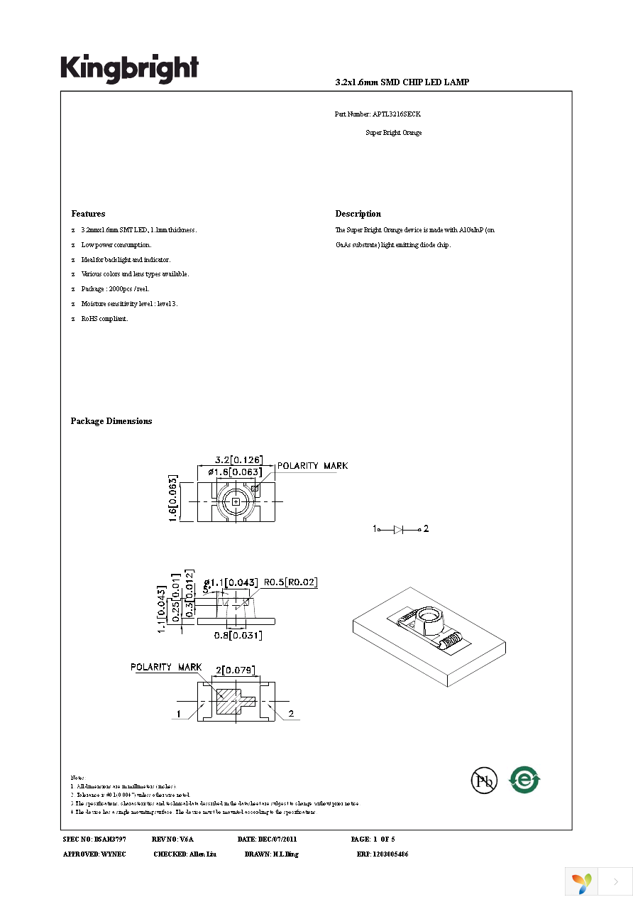 APTL3216SECK Page 1