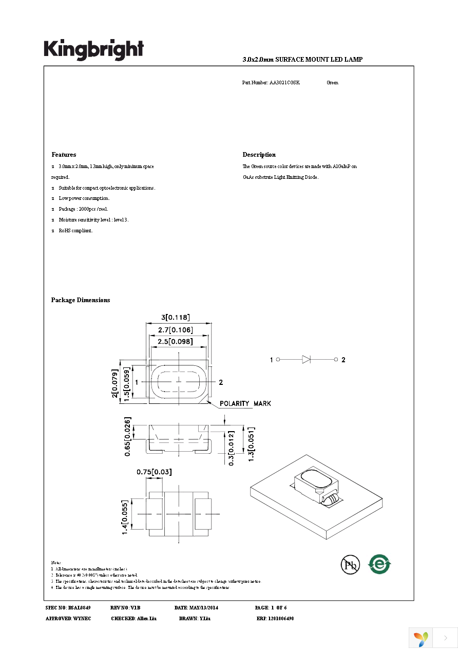 AA3021CGSK Page 1