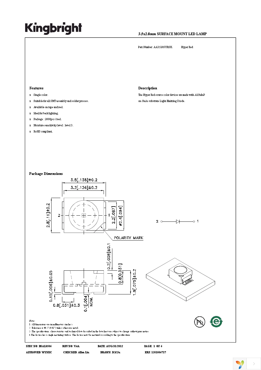 AA3528SURSK Page 1