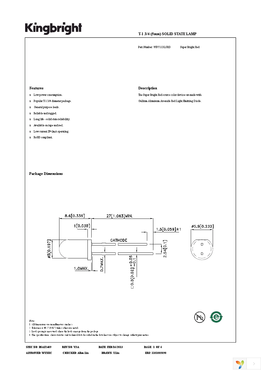 WP7113LSRD Page 1