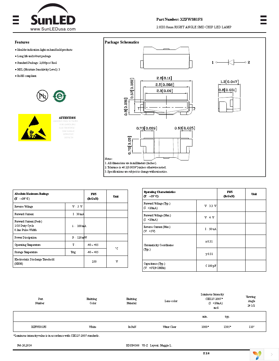 XZFWS81FS Page 1