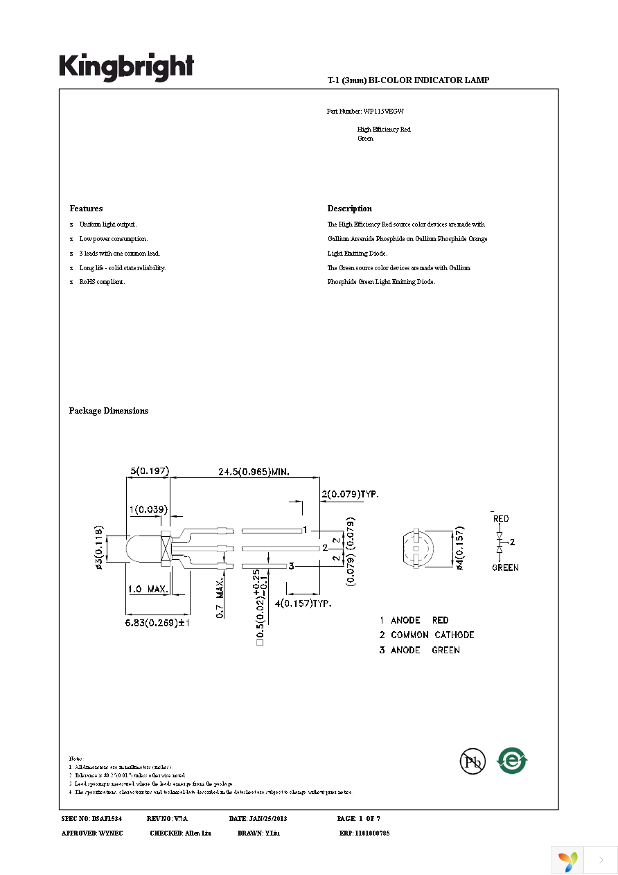 WP115VEGW Page 1