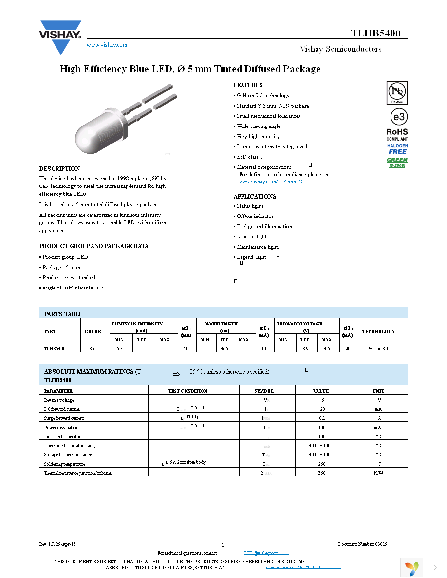 TLHB5400 Page 1