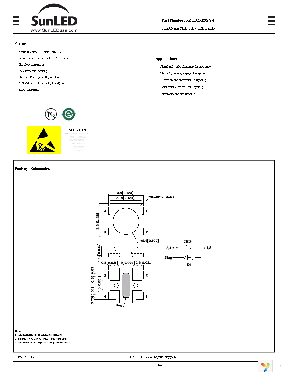 XZCB25X92S-4 Page 1