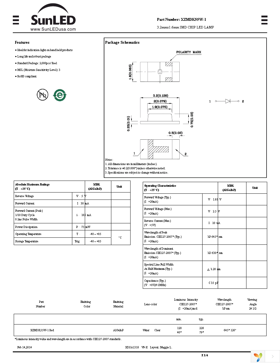 XZMDK55W-1 Page 1