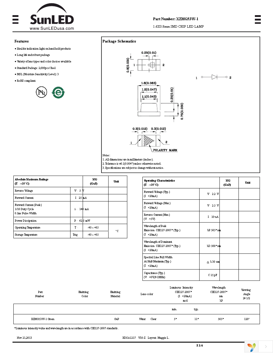 XZMG53W-1 Page 1