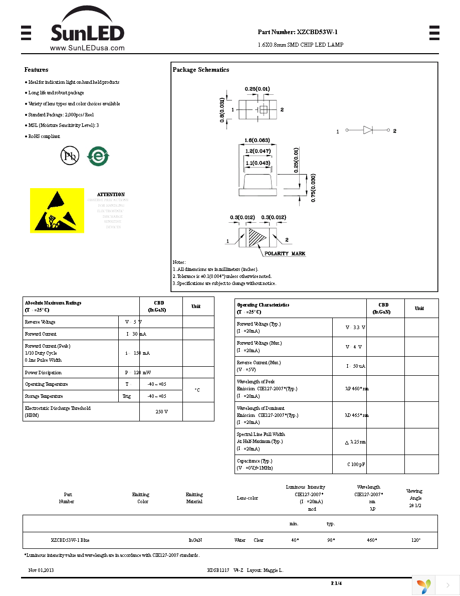 XZCBD53W-1 Page 1