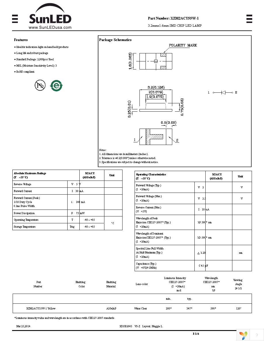 XZM2ACY55W-1 Page 1