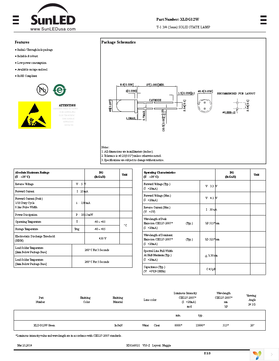 XLDG12W Page 1